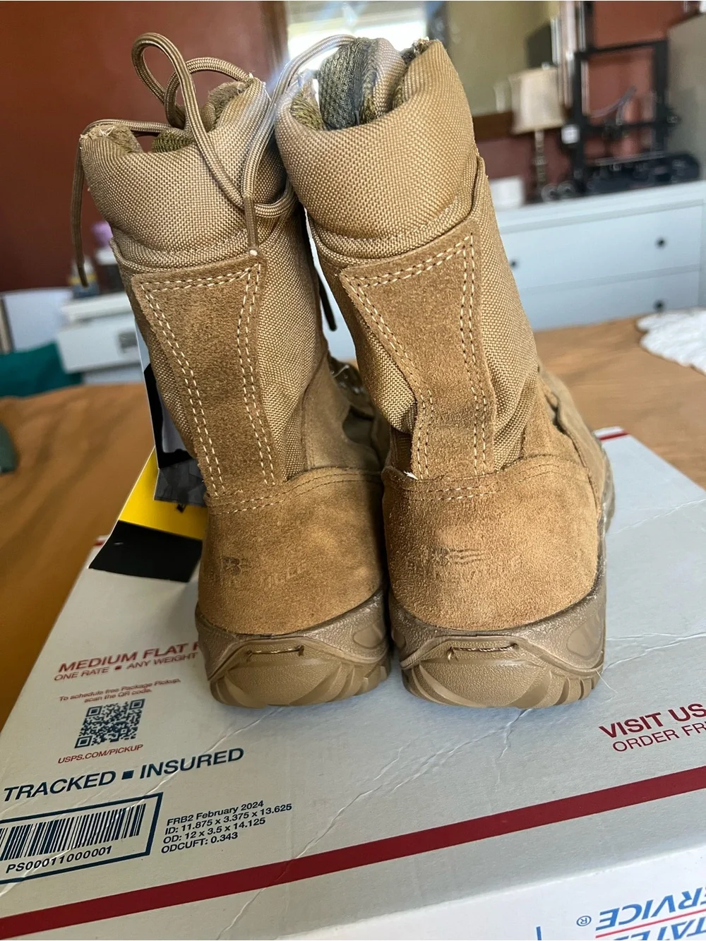 Belleville C312ST Boots Mens Size 6.5R Coyote Steel Toe Hot Weather Combat NWT